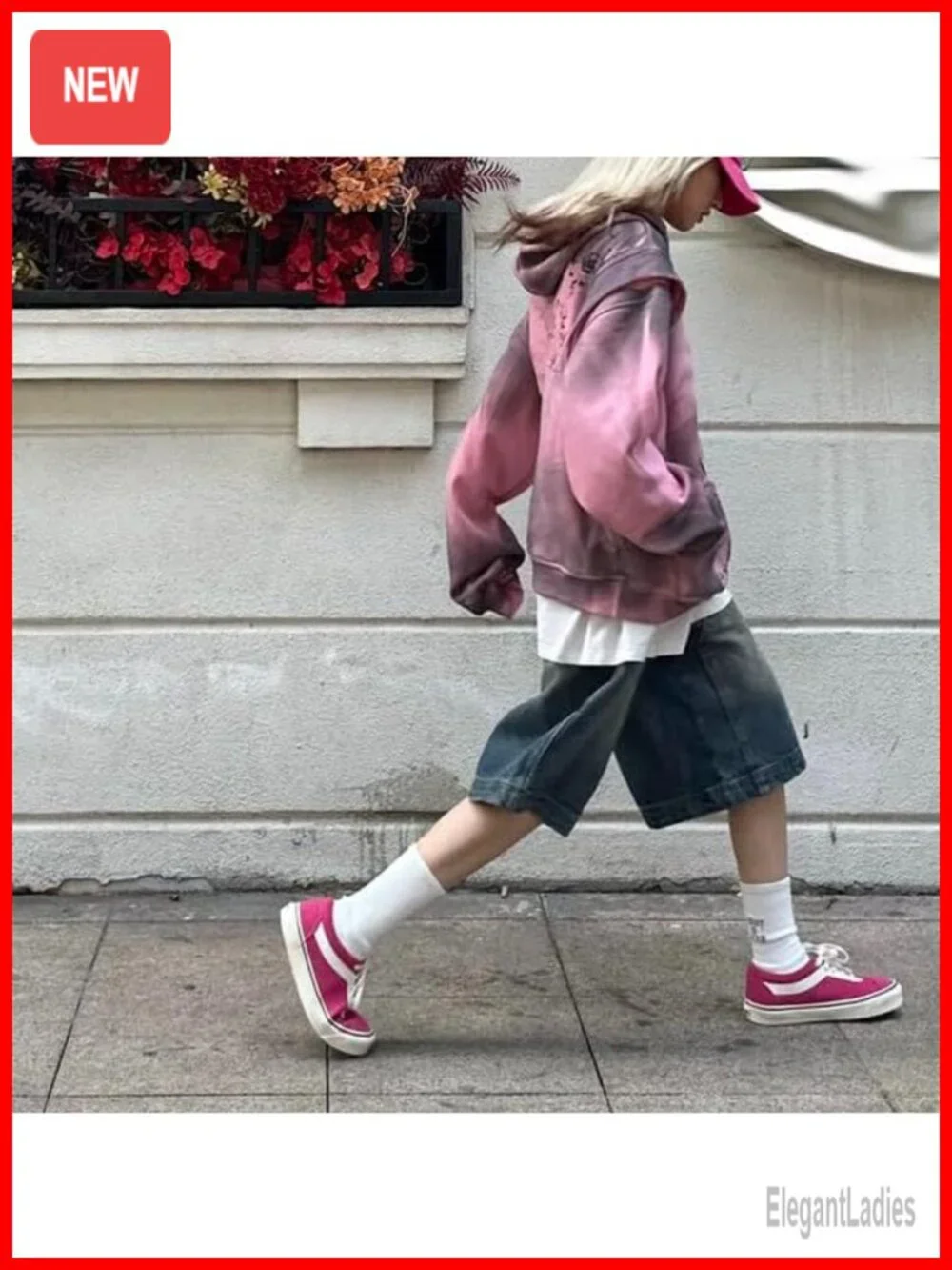 Baggy Denim Bermuda Shorts for Women Y2K Grunge Streetwear Long Straight Leg